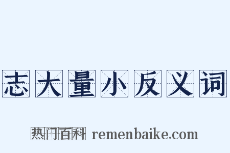 志大量小反义词是什么意思的图片